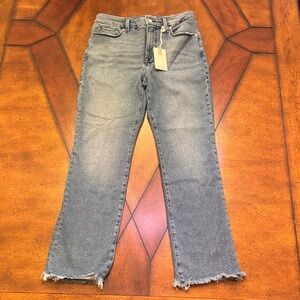Good American Straight Leg Jeans in Soft blue